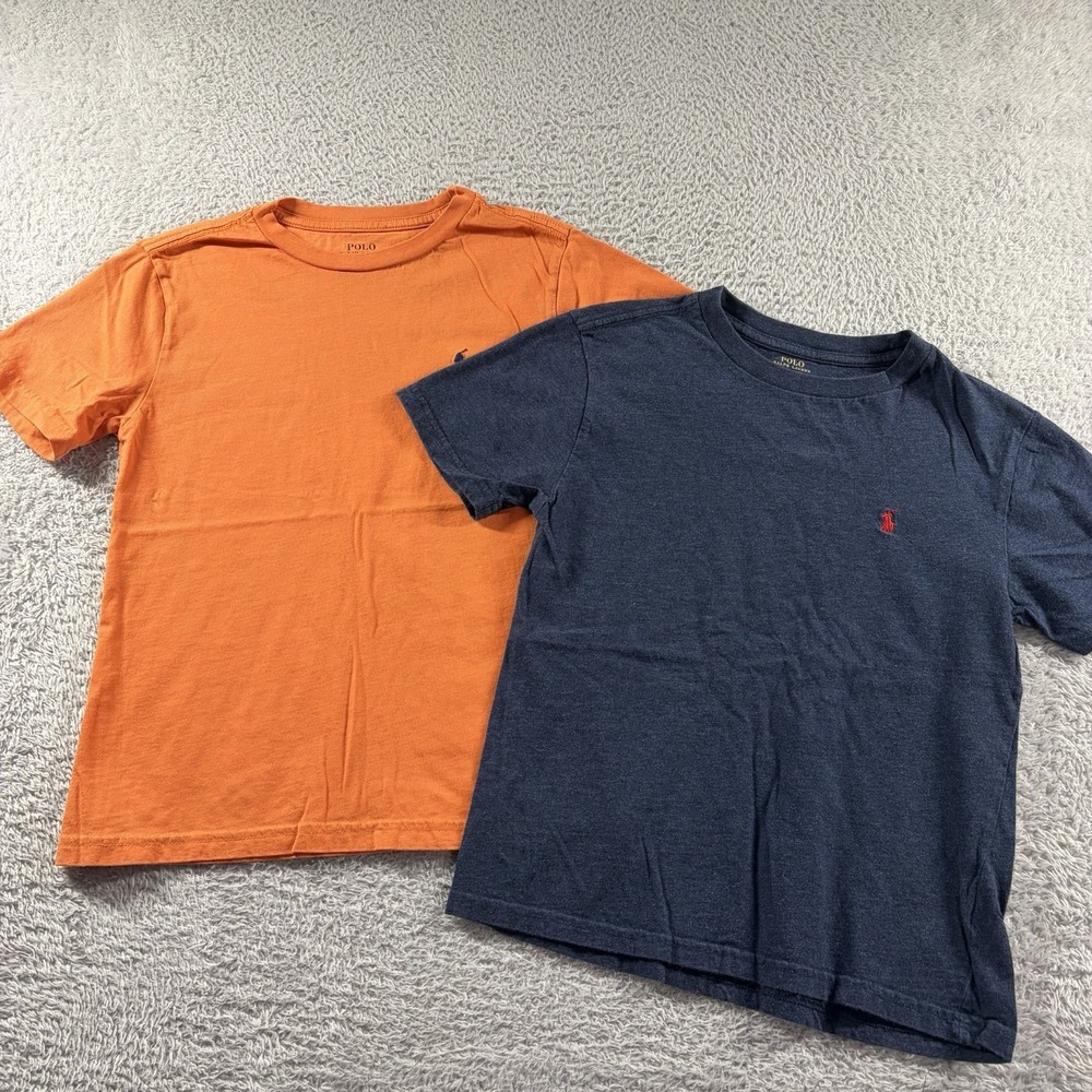 Polo Ralph Lauren T Shirt Youth‎ Large (8) Bundle Lot 2 Gray Orange